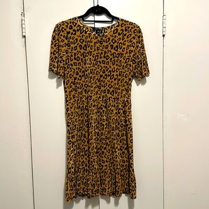 Aqua leopard dress